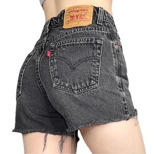 Vintage Levi’s Cutoff Shorts Faded Black Distressed